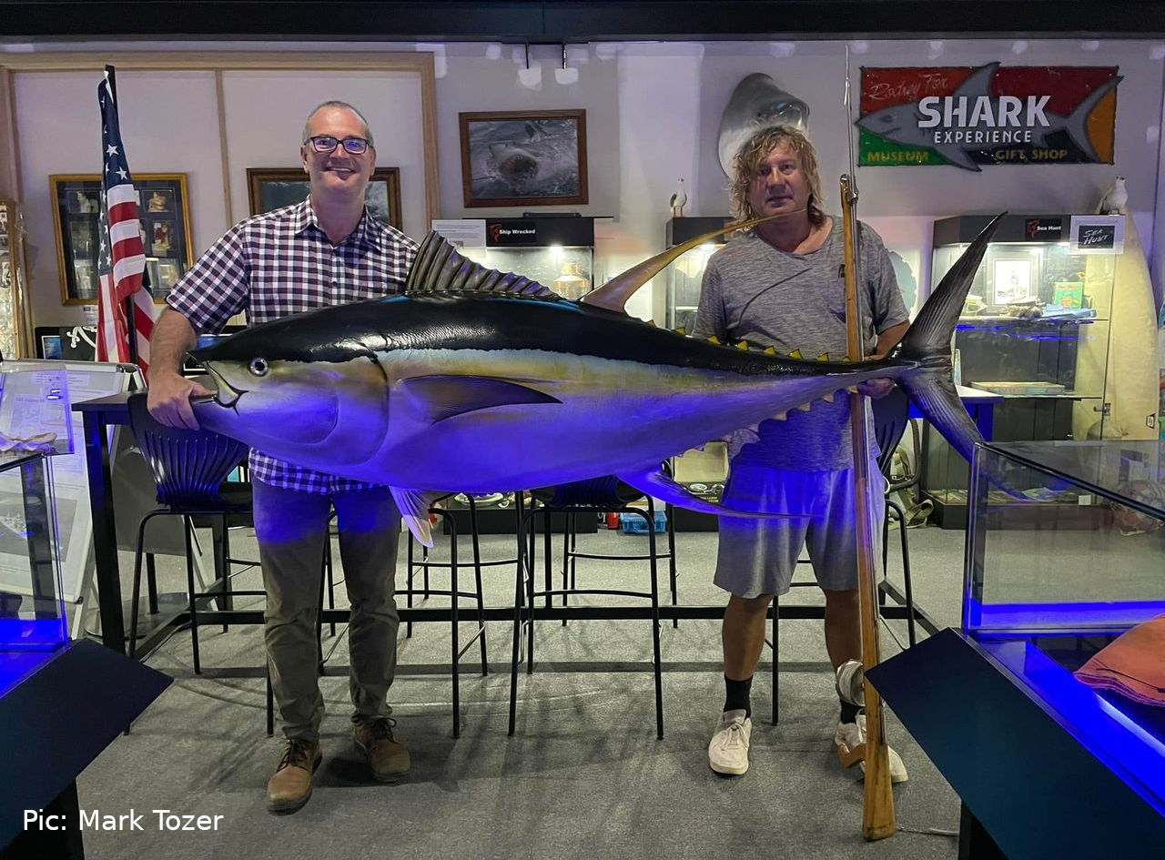 Mark Tozer with Greg Pickering at the museum