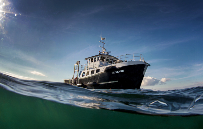 MV Huskyan, skippered by Emily Turton who spoke at OZTek Advanced Diving Conference 2019